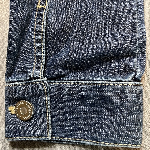 White House Black Market Blue Denim Jean Jacket Sz 00 Check Measurements - Picture 8 of 10